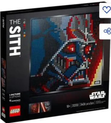LEGO ART Star Wars Os Sith 31200 - 3406 Peças R$892