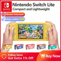 Nintendo Switch Lite Handheld Game Console 5.5 inch LCD Touch Screen and 32GB Inte