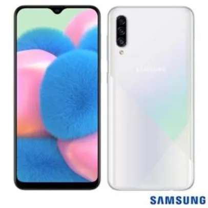 Samsung Galaxy A30s Branco, com Tela de 6,4", 4G, 64GB e Câmera de 25MP + 5MP + 8MP Ultra Wide 123° - SM-A307GZWBZTO