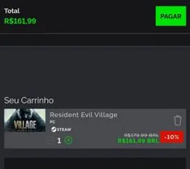 RESIDENT EVIL VILLAGE PC STEAM | R$161