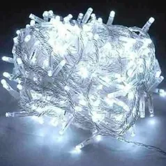 Pisca Pisca de Natal com 100 lâmpadas LED - branco | R$13