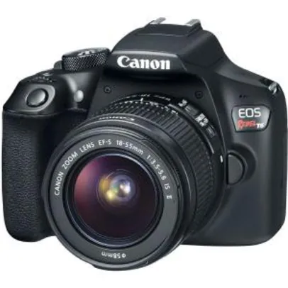 Câmera Digital DSLR Canon EOS Rebel T6 com 18MP, LCD 3.0”, Sensor CMOS, Full HD e Wi-Fi - R$ 1408
