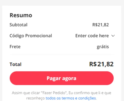 Imagem na descrição da promoção