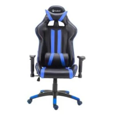 Cadeira Gamer Pro Giratória Gallant Altura Regulável Preta/Azul | R$519