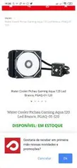 Water Cooler Pichau Gaming Aqua 120 Led Branco, PGAQ-01-120 - R$269