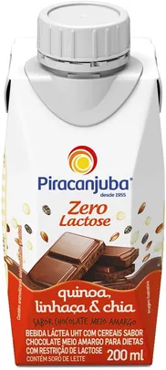 [Prime] Bebida Quinoa com Cereais Piracanjuba Sabor Chocolate Meio Amargo 200ml - 10 un | R$2