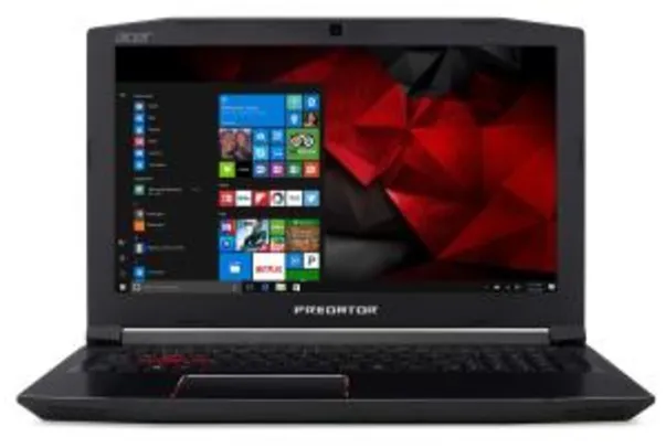 Notebook Gamer Acer Predator Helios 300 G3-572-75L9 Intel® Core i7™ 16GB 2TB HD NVIDIA® GeForce® GTX 1060 com 6GB Windows 10 15,6"