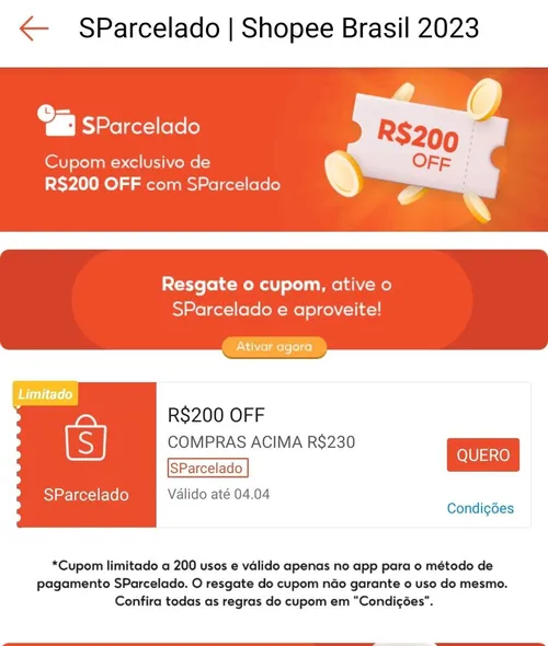 Imagem na descrição da promoção