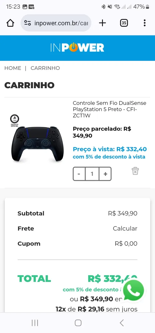 Imagen na descrição da promoção