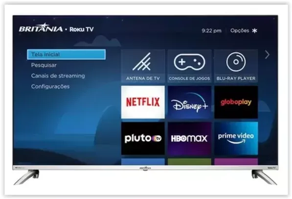 Smart TV 43” Britânia Led BTV43G7PR2CSBLF Dolby Audio