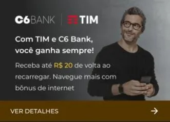 [TIM] Receba até R$ 20 de volta em recarga