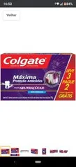 Creme Dental Colgate Máxima Proteção Anticáries mais Neutraçúcar 70g Promo Leve 3 Pague 2