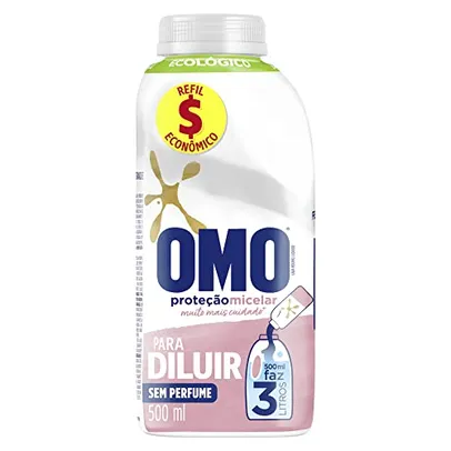 [Rec] Sabão Líquido Concentrado Omo Proteção Micelar Para Diluir 500Ml (Rende 3L)