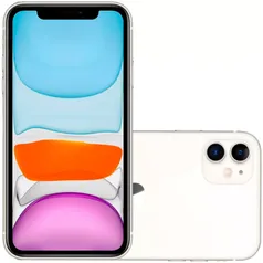 iPhone 11 Apple 6.1" iOS 13 128GB Câmera Dupla - Branco - Quadriband