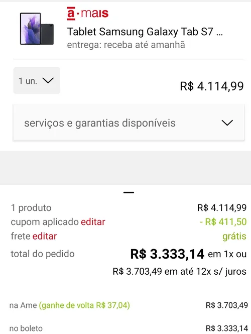 Imagem na descrição da promoção