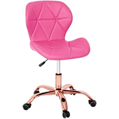Product photo Cadeira Office Eiffel Slim Base Giratória Rosa - Rose Gold