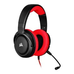 Headset Gamer Corsair HS35 Stereo Switch/PC/Mobile Preto/Vermelho Drivers 50mm, CA-9011198-NA