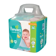 Fralda Pampers Confort Sec Giga Tamanho Xg Com 62 Unidades