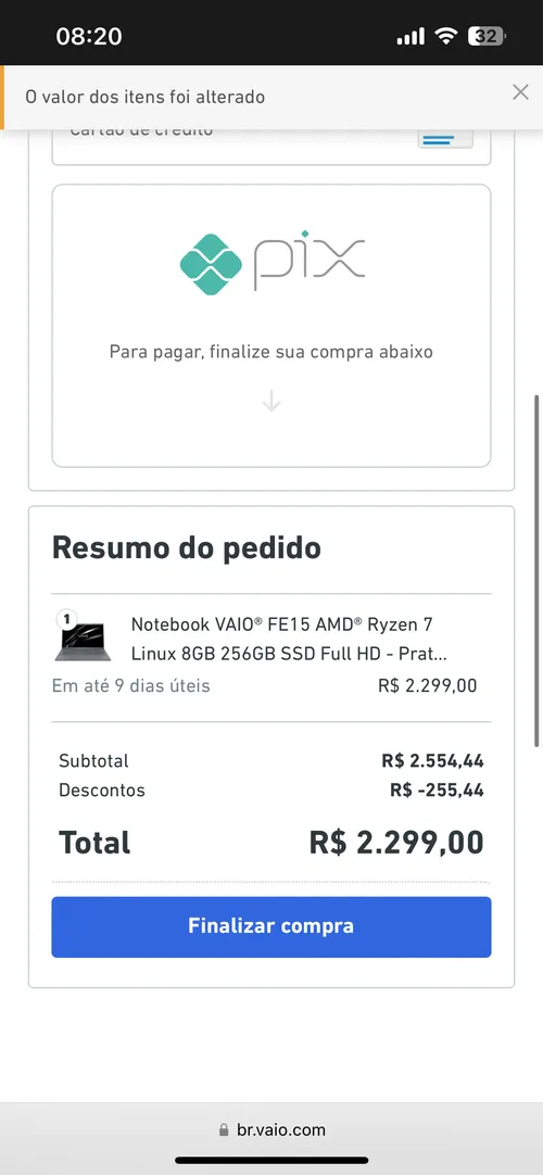 Imagem na descrição da promoção