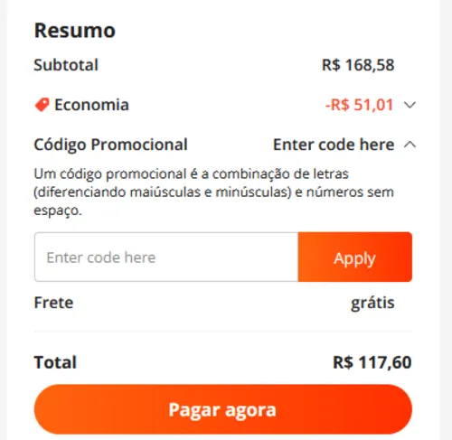 Imagem na descrição da promoção