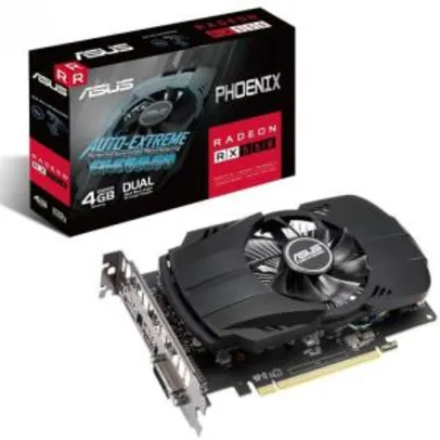 Placa de Vídeo Asus Phoenix Radeon RX 550 , 4GB GDDR5, 128Bit, PH-RX550-4G-EVO R$ 529