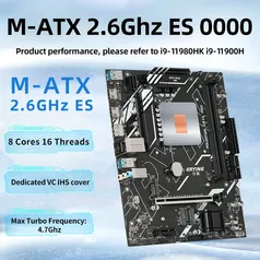 [Estoque no Brasil] Kit interpose i9 11900H, placa mãe micro ATX