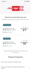 [Clube Ifood - Selecionados] 10 cupons de R$10 por R$22