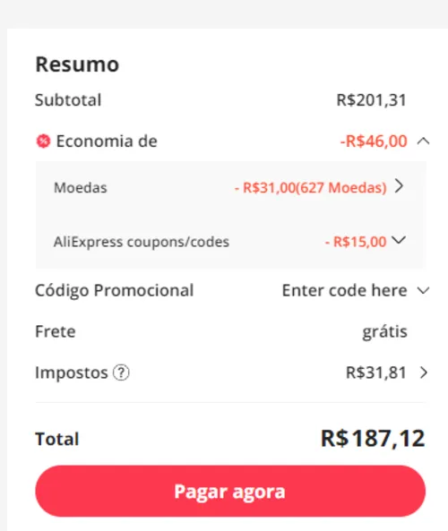 Imagem na descrição da promoção