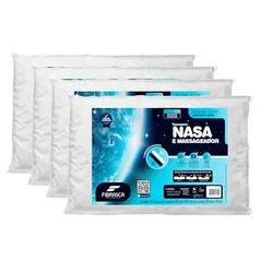 Kit 4 pçs travesseiro nasa up 3 p/fronhas 50x70 cm - Fibrasca, Branco