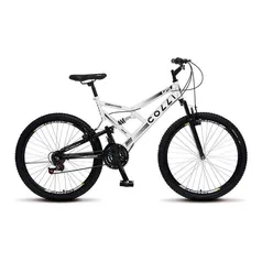 Bicicleta Colli GPS Freio V-brake Trocador na Luva Branca/Preto Aro 26 Aero 36 Raias 21 V 148_05D