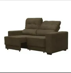 Sofá 3 Lugares Phormatta Decor França II com Assento Retrátil e Encosto Reclinável em Tecido Suede 184cm de largura | R$ 849