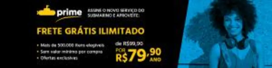 Assine Submarino Prime e ganhe o dinheiro de volta na Black Friday por R$ 80