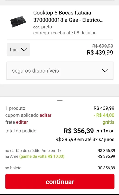 Imagem na descrição da promoção