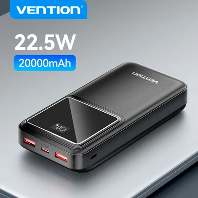 [Moedas R$15/ TX inclusa] Vention Powerbank Carregador 20000mAh, 22.5W PD