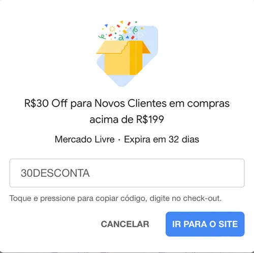 Imagem na descrição da promoção