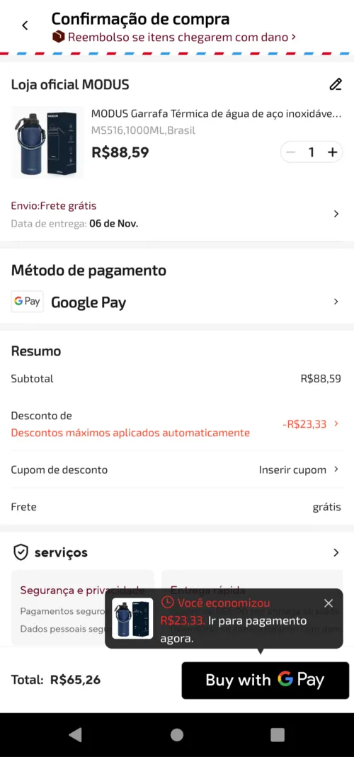 Imagem na descrição da promoção