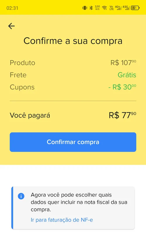 Imagem na descrição da promoção