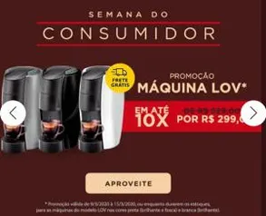 Máquina de café LOV três corações