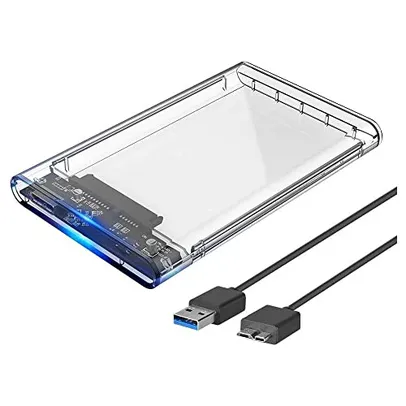 Case Para Hd 2.5 Sata Usb 3.0 Transparente Slim Externo Ecase-300