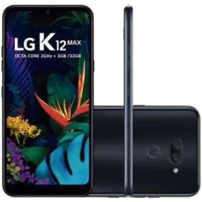 Smartphone LG K12 Max, 32GB, 13MP, Tela 6.26´, Preto - LMX520BMW
