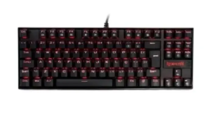 Teclado Mecânico Gamer Redragon Kumara, Anti-Ghosting, LED Vermelho, Switch Outemu Brown, ABNT2, Preto - K552-2 (PT-BROWN)