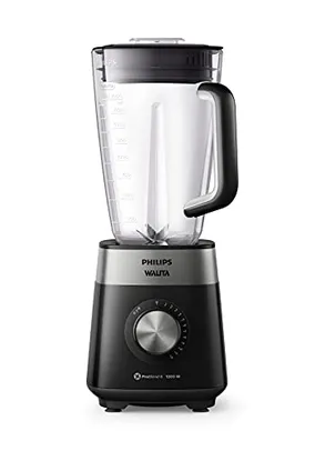 Philips Walita Preto Liquidificador Série 5000, 110v, Jarra Inquebrável, Copo de 3 L, 1.200W, Lâminas removíveis, 110v (RI2242/91)