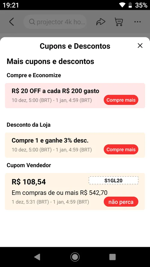 Imagem na descrição da promoção