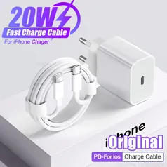 [Primeira Compra R$ 23,42] Carregamento rápido do iPhone PD 20W