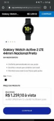 Galaxy Watch Active 2 LTE 44mm | R$1.259