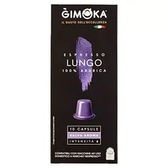 [Recorrência] Gimoka Café Italiano - importado - Cápsulas de Café Lungo, Compatível com Nespresso