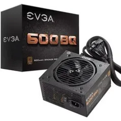 Fonte EVGA - Semi Modular - 600W 80 Plus Bronze PFC Ativo - 110-BQ-0600-K | R$379