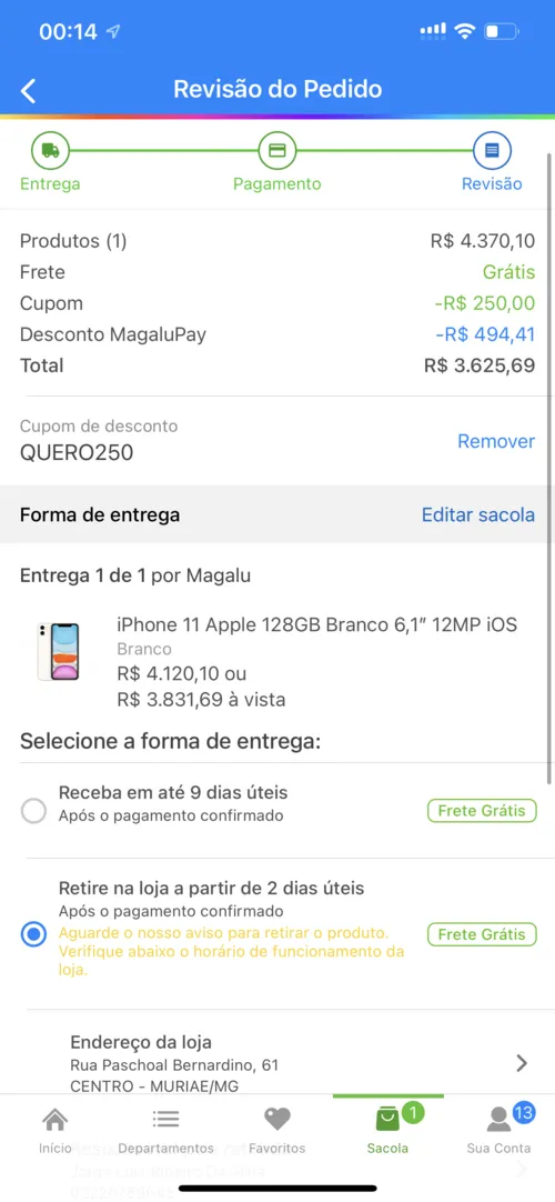 Imagem na descrição da promoção