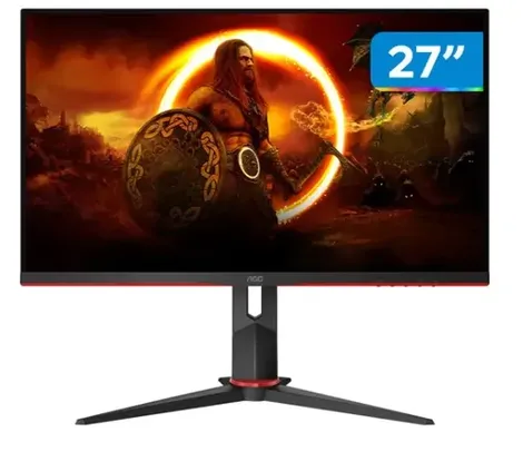 Monitor Gamer AOC 27" Full HD 165Hz 1ms HDMI 27G2S/BK com Ajuste de Altura