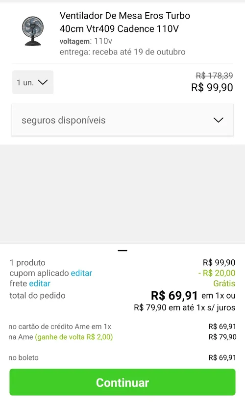 Imagem na descrição da promoção